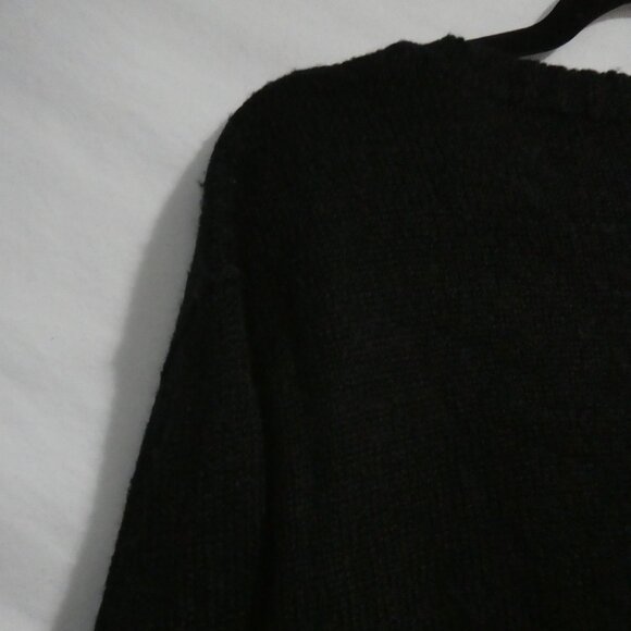 DREAMERS | s-m small to medium | Black Long Sleeve V-Neck Sweater Dress - Picture 11 of 16